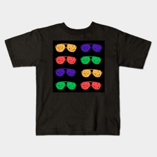 Colorful Swag Sunglasses Kids T-Shirt